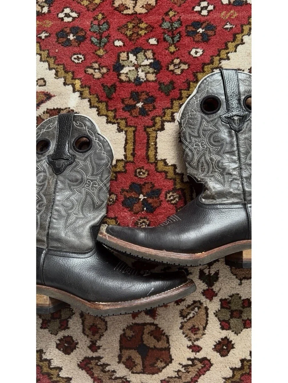 Alex Boots Genuine Leather Cowboy Boots Made In Mexico Size U.S. Mens 8